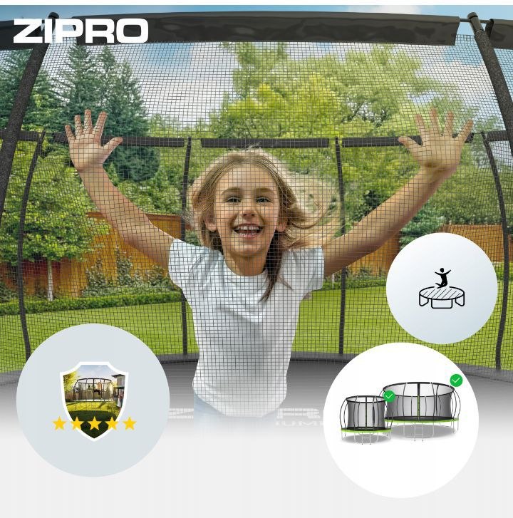 trampolina ogrodowa z siatką wewnętrzną dla dzieci 8ft 252cm zipro trampolina ogrodowa z siatką wewnętrzną dla dzieci 8ft 252cm zipro