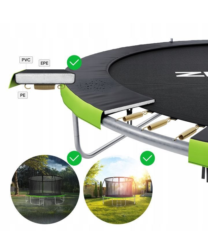 trampolina ogrodowa z siatką wewnętrzną dla dzieci 10ft 312cm zipro trampolina ogrodowa z siatką wewnętrzną dla dzieci 10ft 312cm zipro