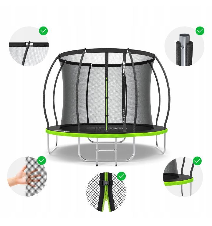 trampolina ogrodowa z siatką wewnętrzną dla dzieci 8ft 252cm zipro trampolina ogrodowa z siatką wewnętrzną dla dzieci 8ft 252cm zipro