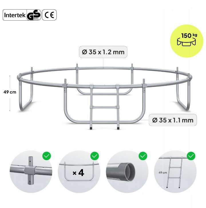 trampolina ogrodowa z siatką wewnętrzną dla dzieci 10ft 312cm zipro trampolina ogrodowa z siatką wewnętrzną dla dzieci 10ft 312cm zipro