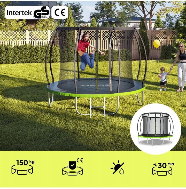 trampolina ogrodowa z siatką wewnętrzną dla dzieci 8ft 252cm zipro trampolina ogrodowa z siatką wewnętrzną dla dzieci 8ft 252cm zipro