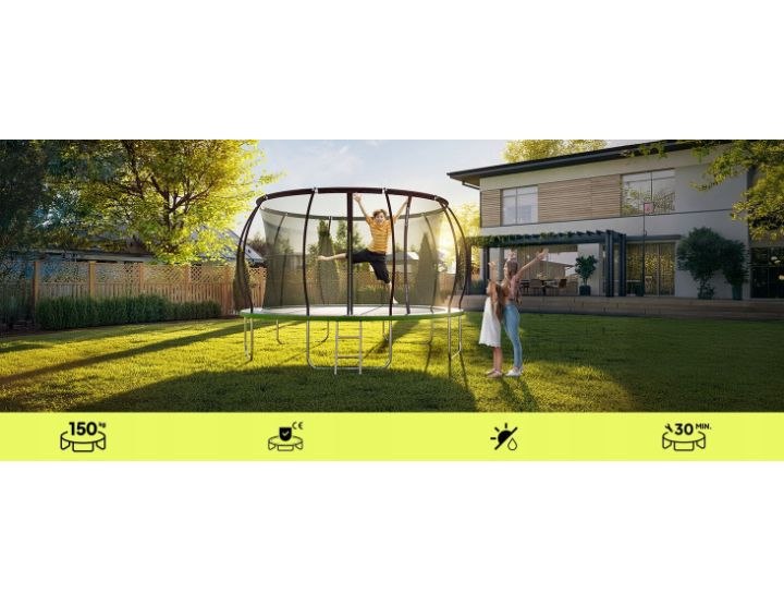 trampolina ogrodowa z siatką wewnętrzną dla dzieci 10ft 312cm zipro trampolina ogrodowa z siatką wewnętrzną dla dzieci 10ft 312cm zipro