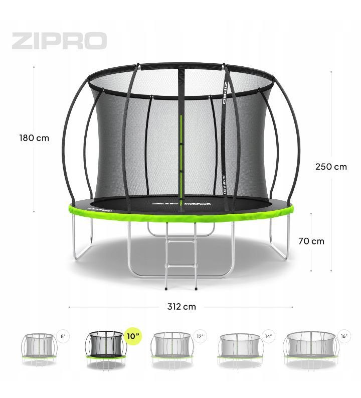 trampolina ogrodowa z siatką wewnętrzną dla dzieci 10ft 312cm zipro trampolina ogrodowa z siatką wewnętrzną dla dzieci 10ft 312cm zipro